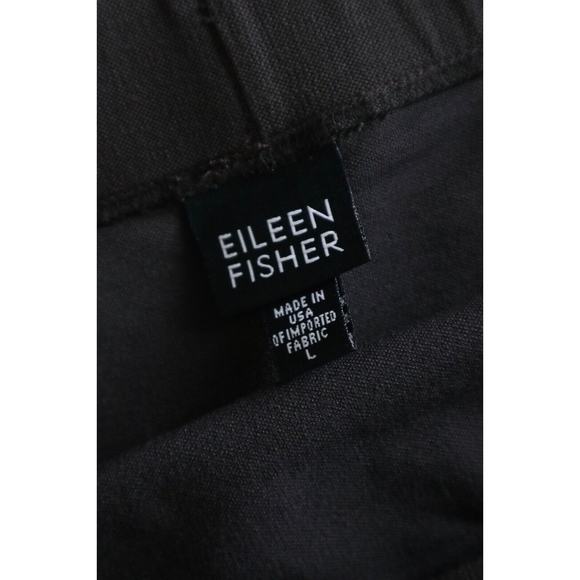 Eileen Fisher Size L Brown Washable Crepe A Line Skirt Knee Length Elastic Waist - Picture 9 of 11
